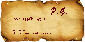 Pop Gyöngyi névjegykártya