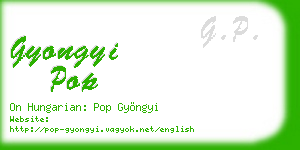gyongyi pop business card